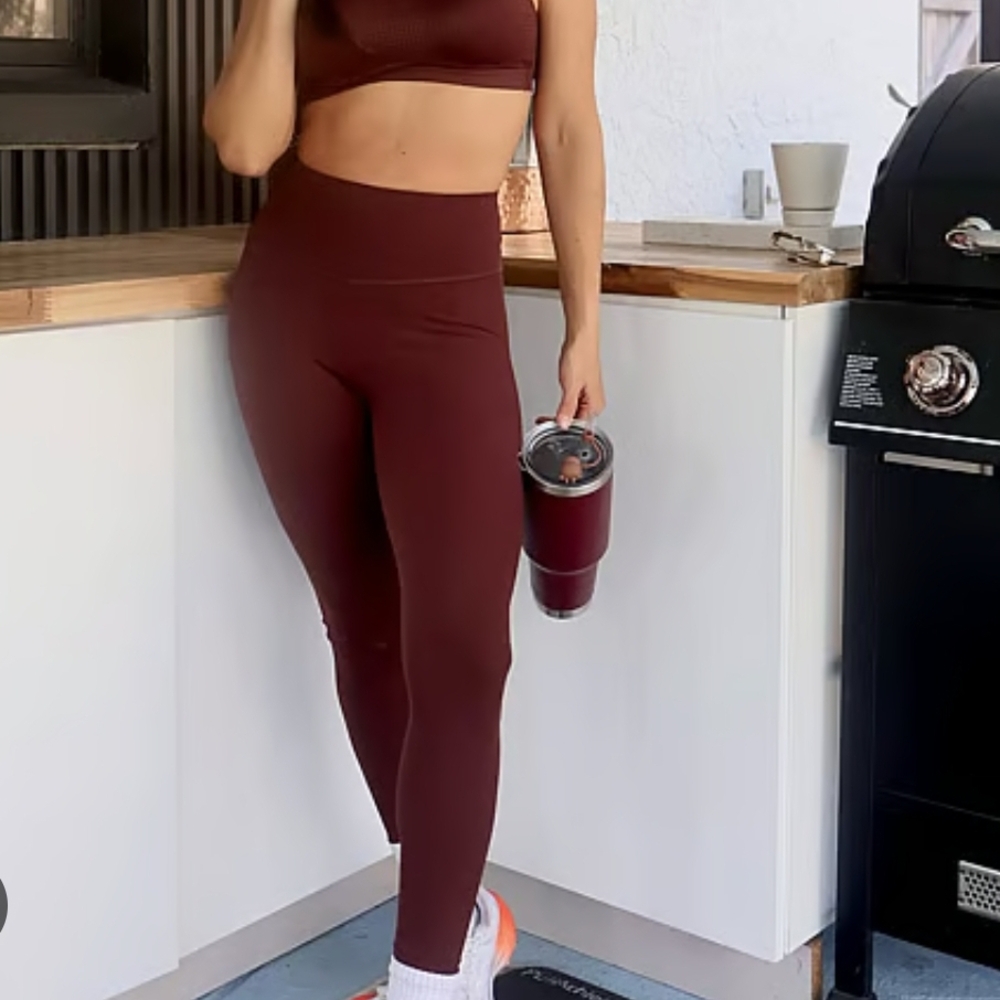PINK Victoria's Secret Burgundy Leggings